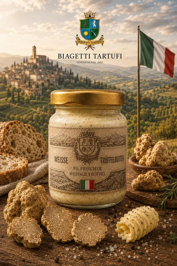 Weisse Trüffelbutter mit 5% Tuber Magnatum Pico — 60g und 250g Gastrogrösse